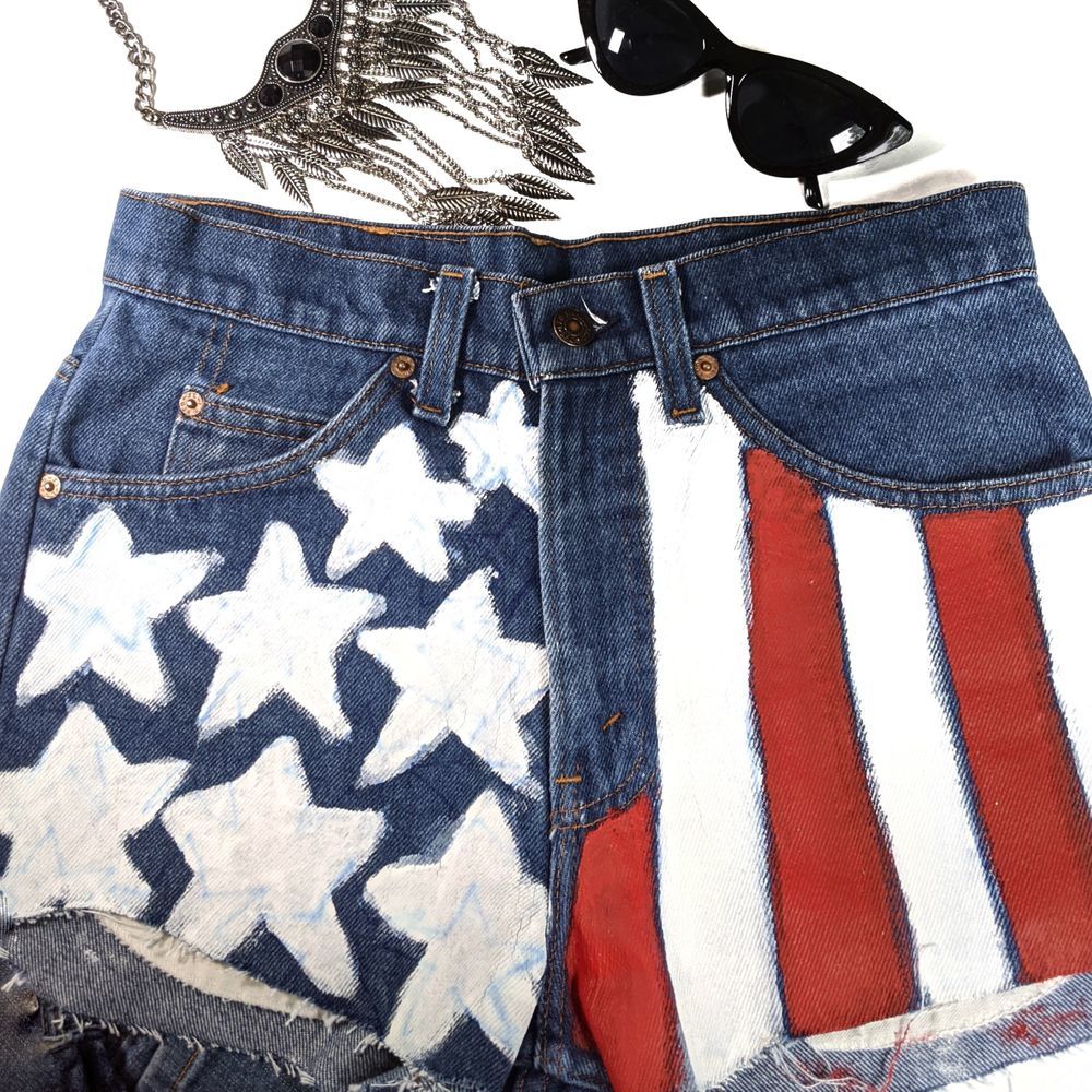 American Levi's Orange Tab American Flag Blue Jean 30